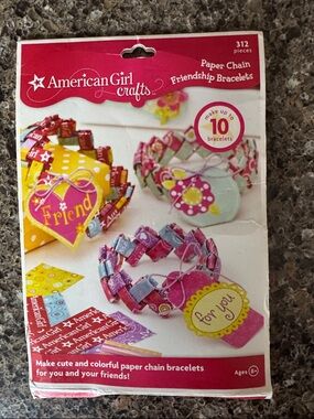 NEW American Girl Paper Chain Friendship Bracelets Kit w/Instructions